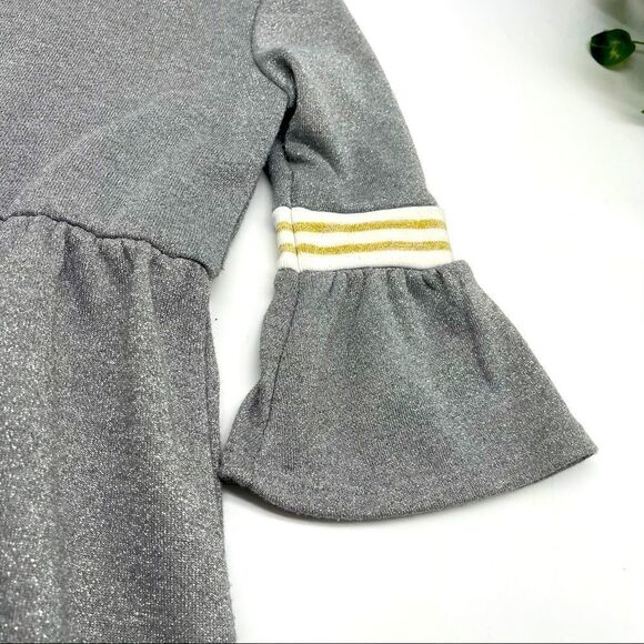 Trixxi Girl Gray Silver Metallic Dress Size L - Picture 4 of 10